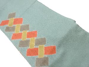 縮緬地抽象模様名古屋帯